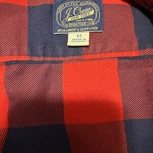 J. Crew Navy and Red Checkered Button Down Shirt